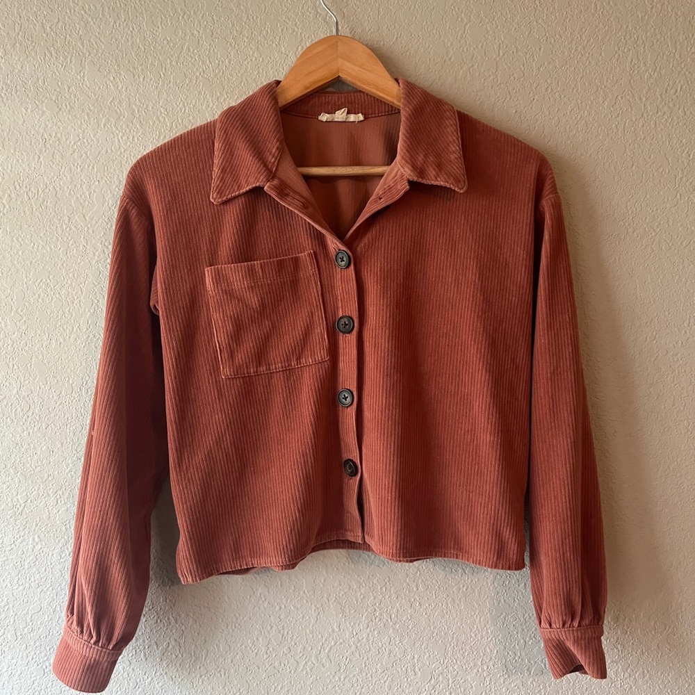Madewell Corduroy Utility Jacket in Warm Brown